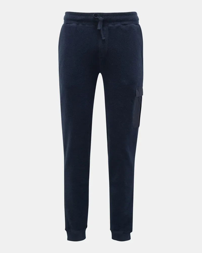 04651/ Herren - Fleece-Cargo-Sweathose 'Oyster' navy Navy