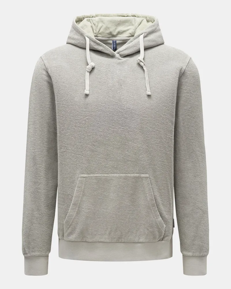 04651/ Herren - Frottee-Kapuzenpullover hellgrau Hellgrau
