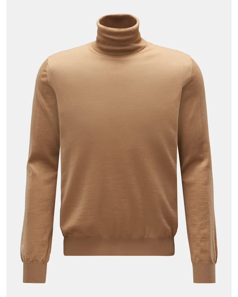 von BRAUN Merino Feinstrick-Rollkragenpullover beige Beige