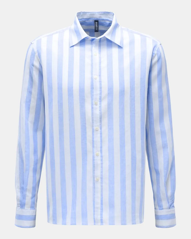 04651/ Herren - Casual Hemd 'Summer Striped Shirt' Kent-Kragen hellblau/weiß gestreift Hellblau