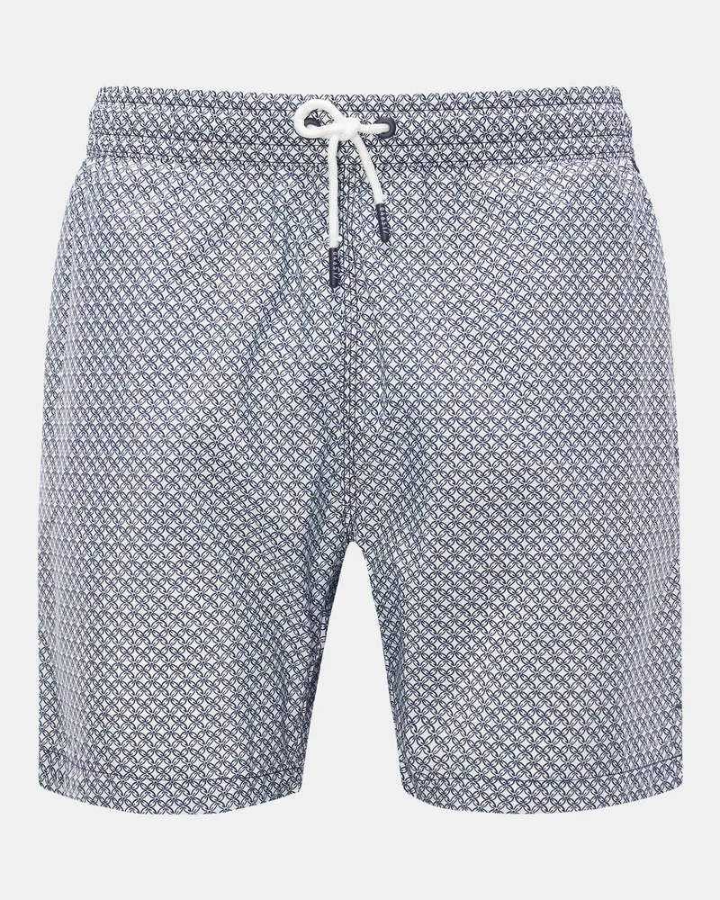 04651/ Herren - Badeshorts 'Tile Swim' navy/weiß gemustert Navy