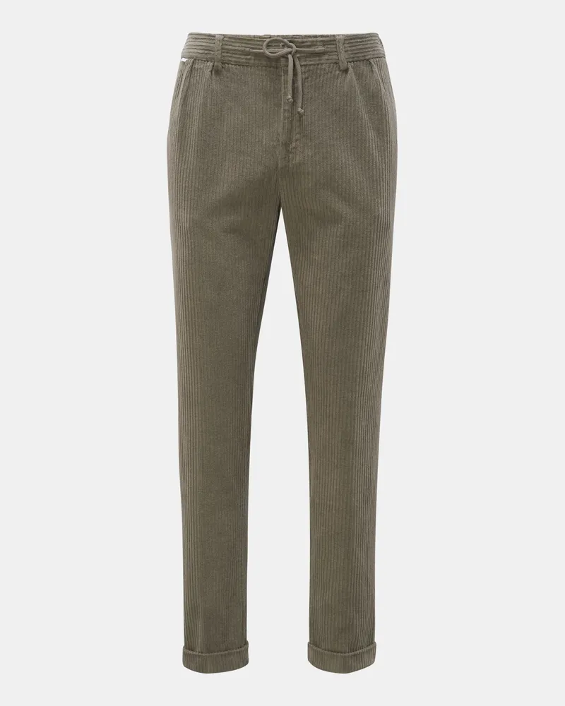 04651/ Herren - Cord-Joggpants 'Oyster' graugrün Graugrün