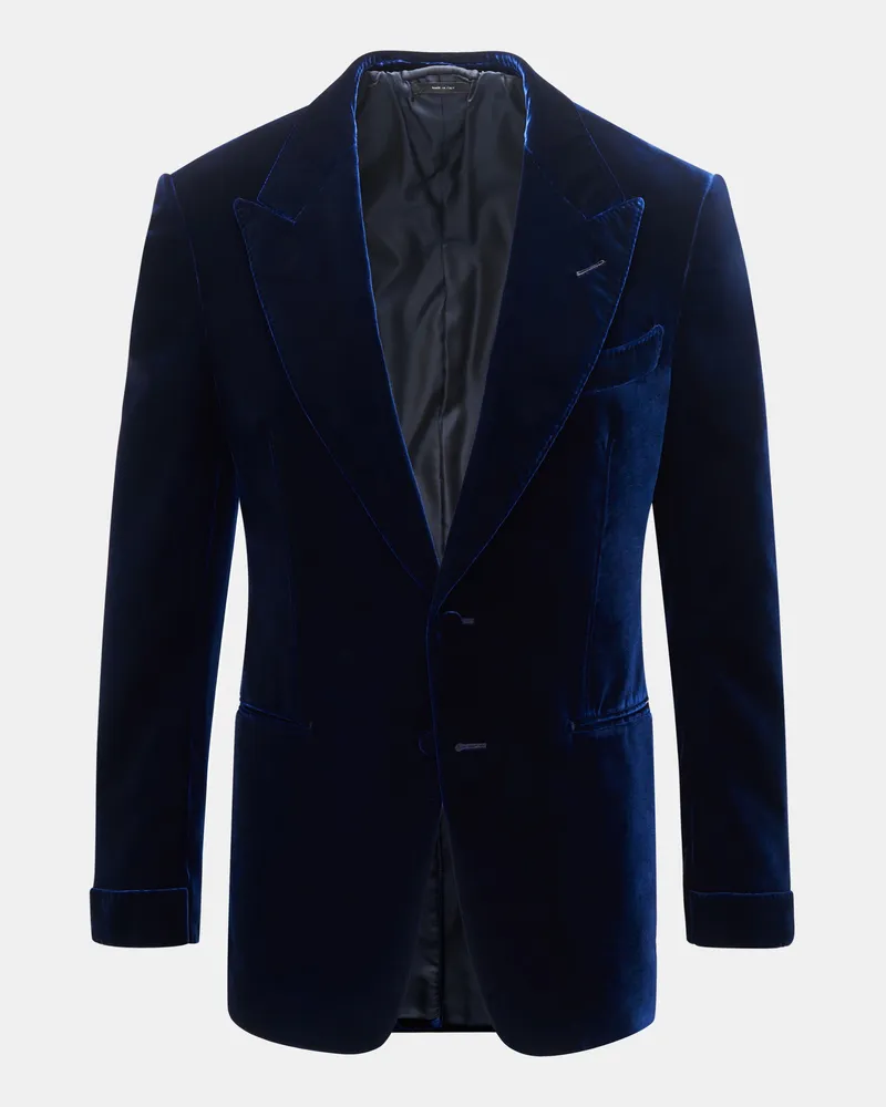 Tom Ford Herren - Samtsakko 'Shelton' dunkelblau Dunkelblau