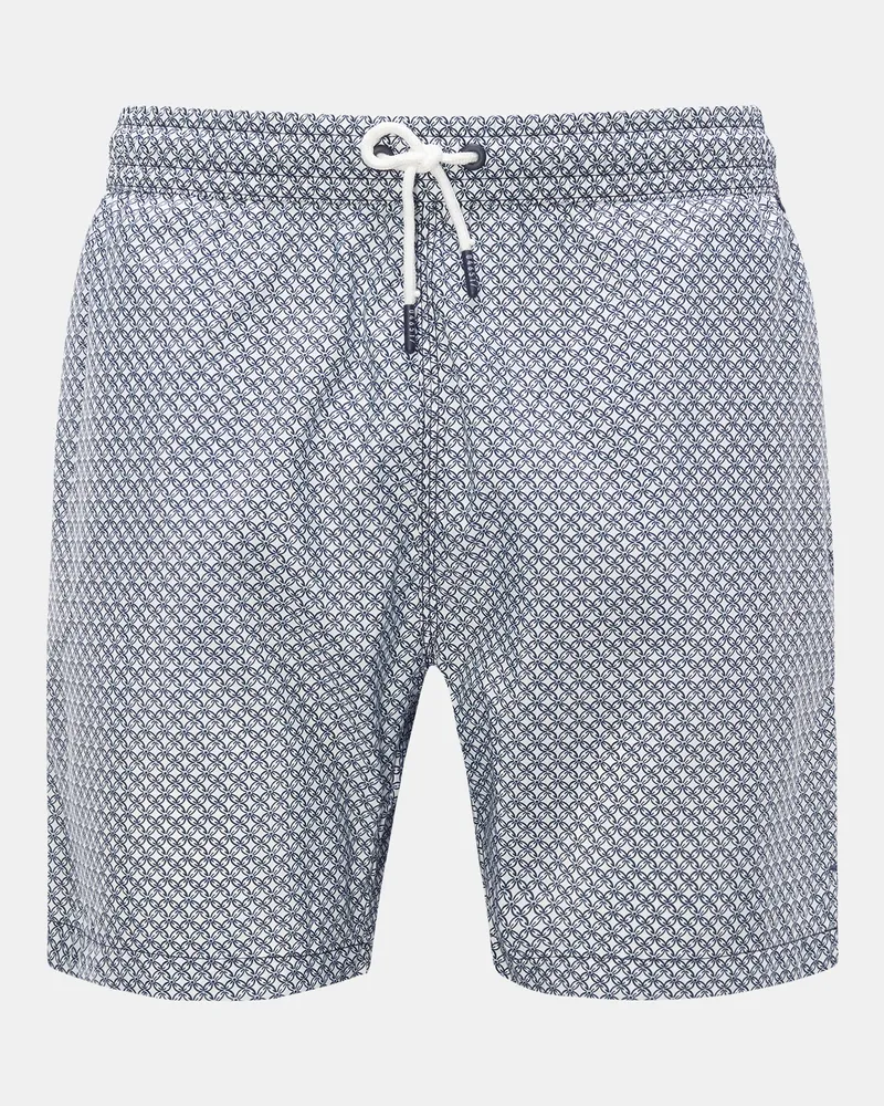 04651/ Herren - Badeshorts 'Tile Swim' navy/weiß gemustert Navy