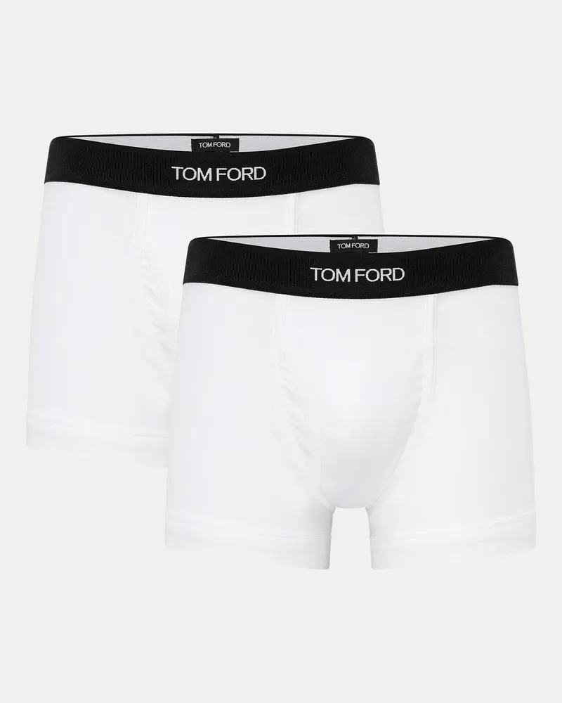 Tom Ford Herren - Boxershorts 2er-Set weiß Weiß