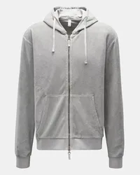 04651/ Frottee-Sweatjacke 'Terry Zip' hellgrau Hellgrau