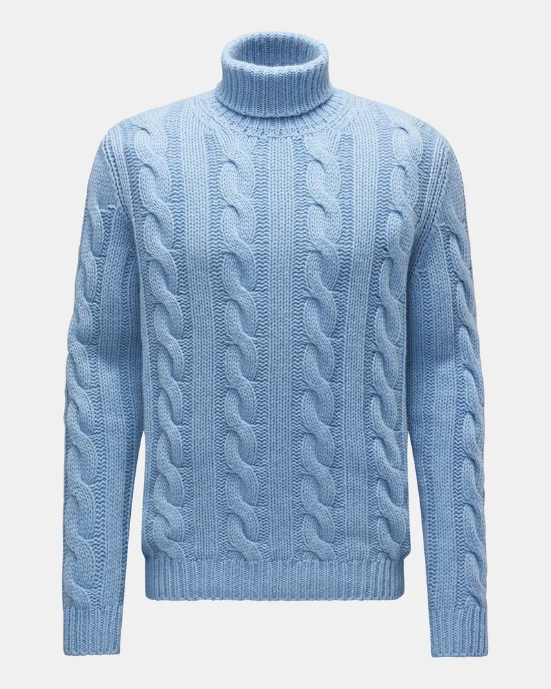 von BRAUN Herren - Cashmere Rollkragenpullover hellblau Hellblau