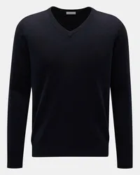 BRAUN Hamburg Kaschmirpullover mit V-Ausschnitt navy Navy