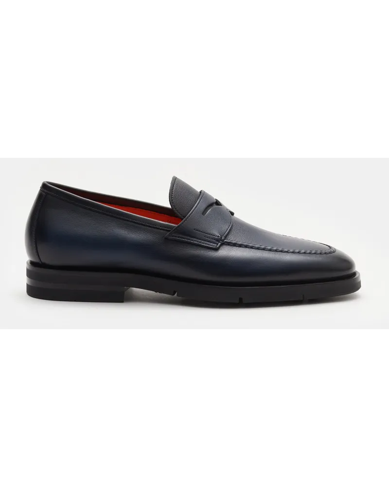 Santoni Penny Loafer navy Navy