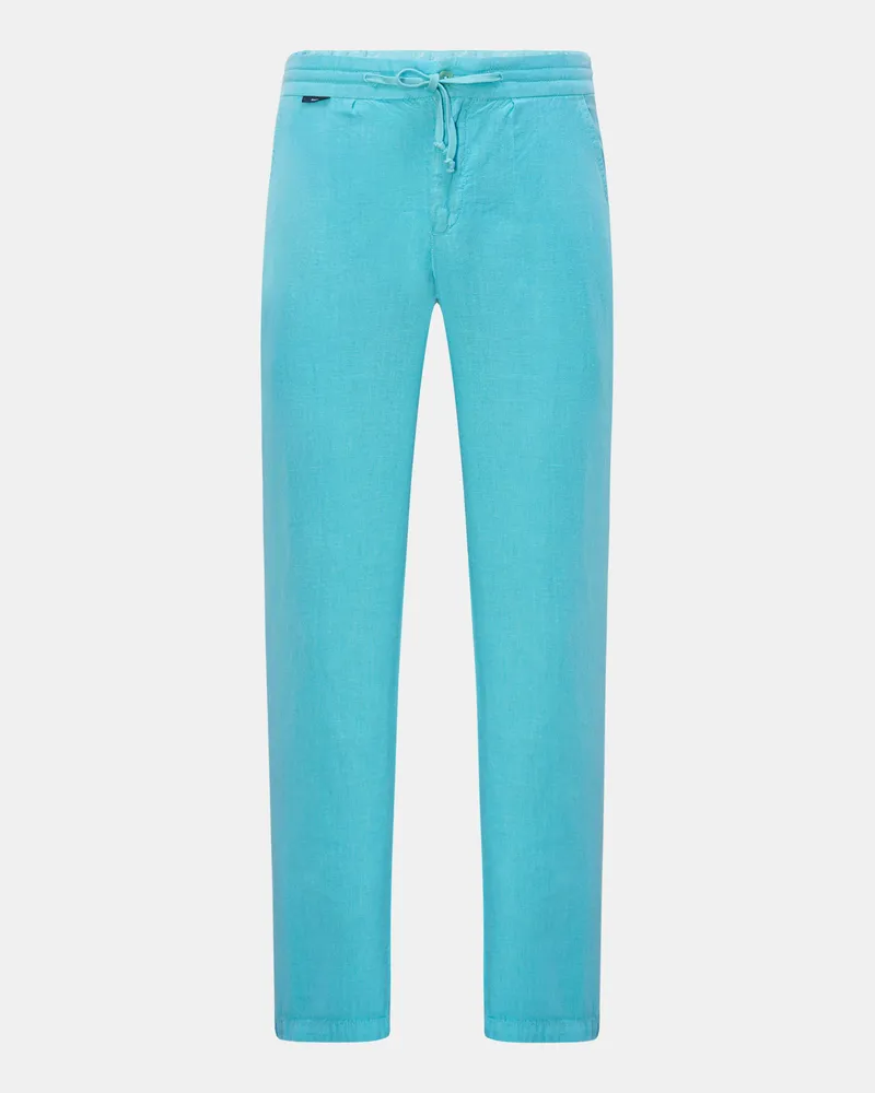 04651/ Herren - Leinen-Joggpants 'Linen Pant' türkis Türkis