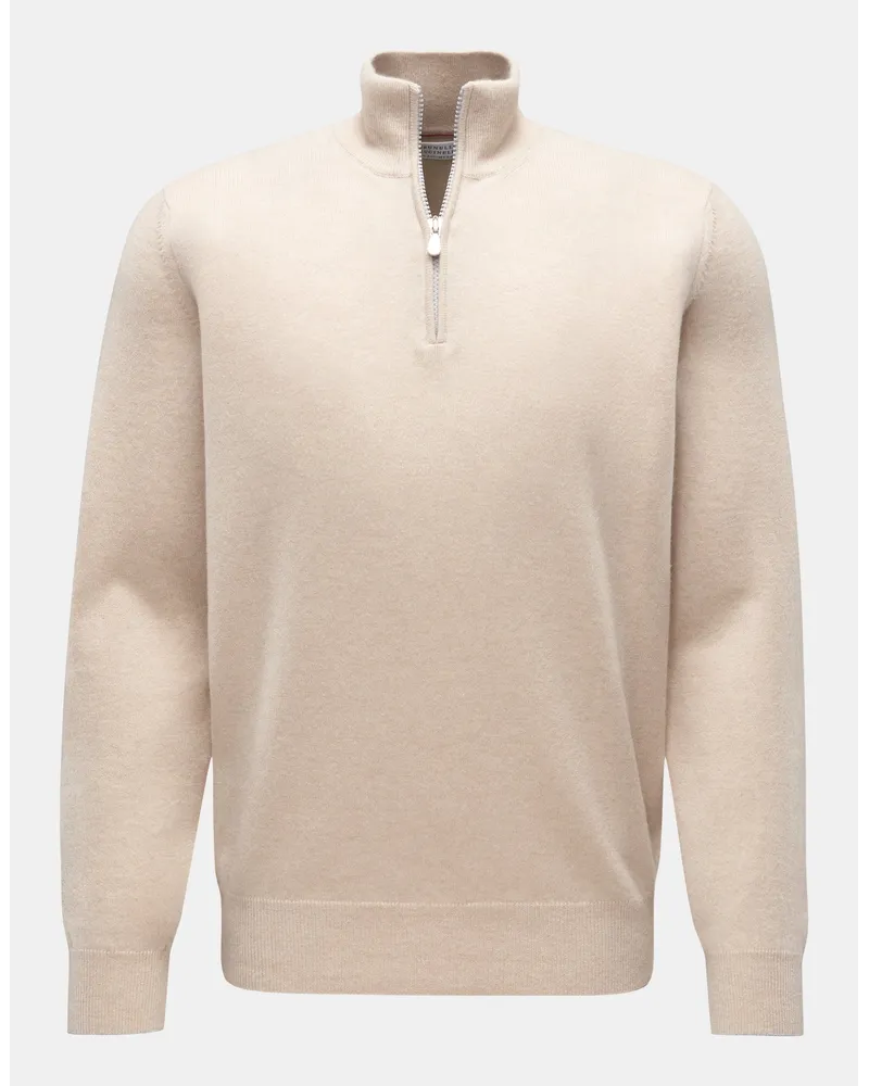 Brunello Cucinelli Cashmere Troyer beige Beige