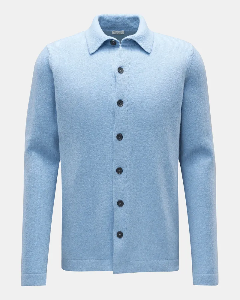 von BRAUN Herren - Cashmere Cardigan hellblau Hellblau