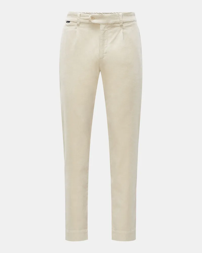 04651/ Herren - Cord-Joggpants 'Smart Pants Cord' creme Creme