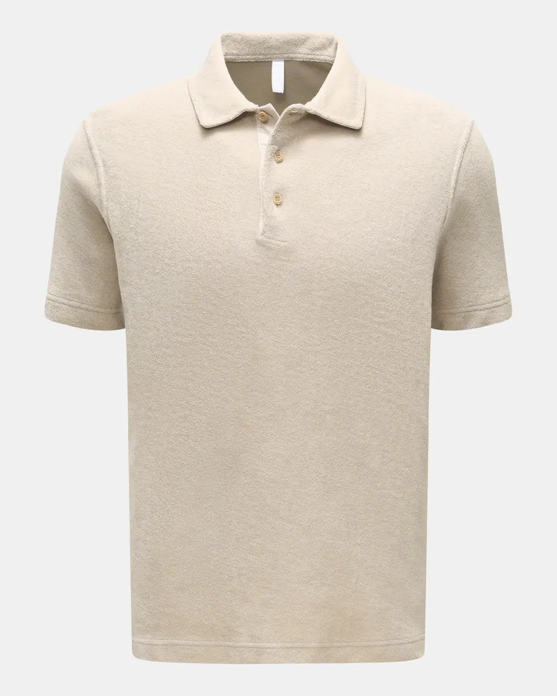 04651/ Herren - Frottee-Poloshirt 'Terry Polo' beige Beige