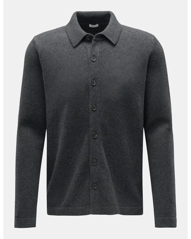 von BRAUN Cashmere Cardigan dunkelgrau Dunkelgrau