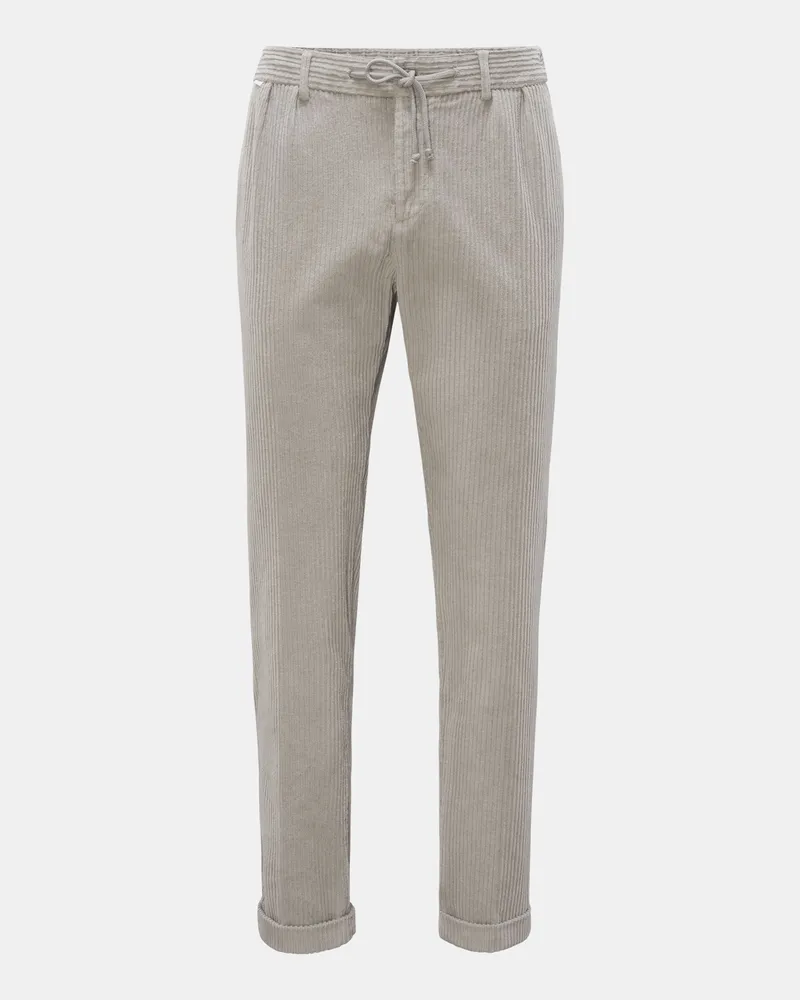 04651/ Herren - Cord-Joggpants 'Oyster' hellgrau Hellgrau