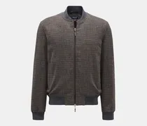 Herren - Woll-Blouson 'Check Bomber' grau/braun kariert
