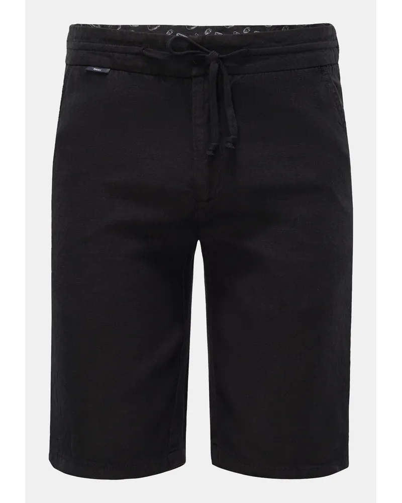 04651/ Leinen-Bermudas 'Linen Bermuda' schwarz Schwarz