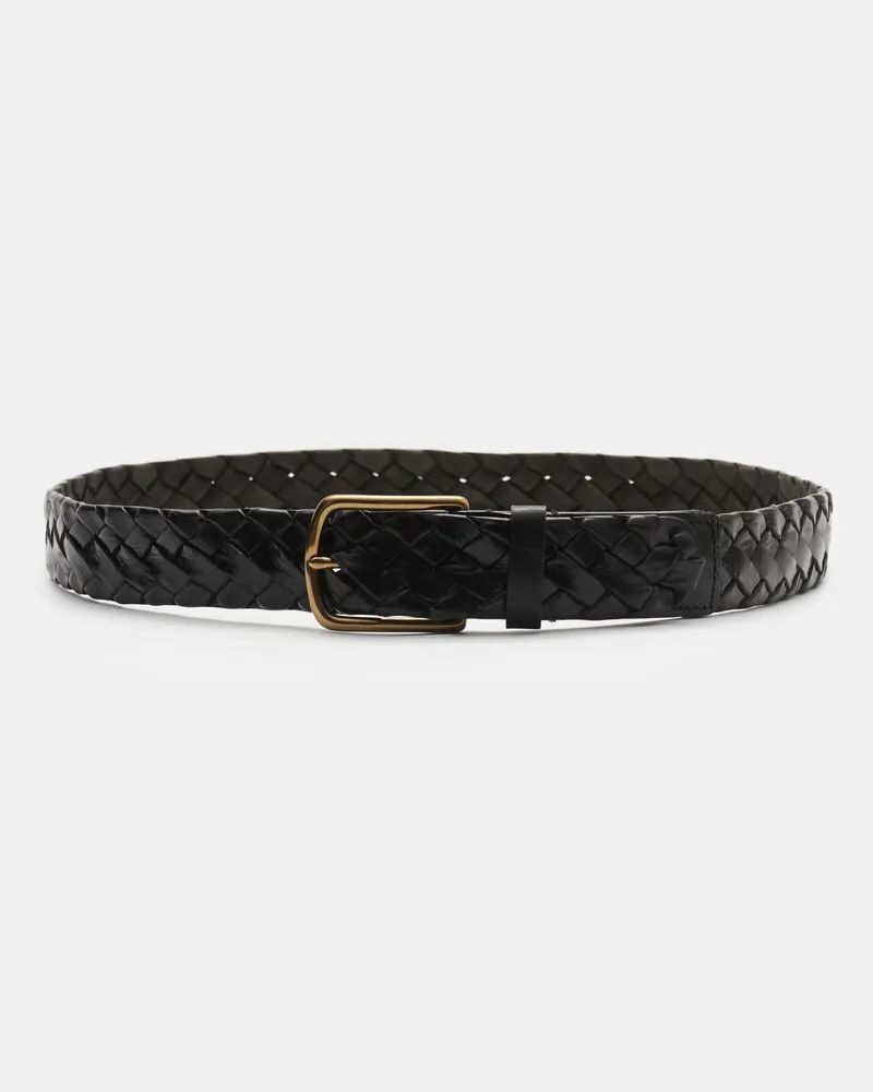 Officine Creative Italia Herren - Flechtgürtel schwarz Schwarz