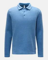 04651/ Fleece-Longsleeve-Poloshirt 'Oyster' rauchblau Rauchblau