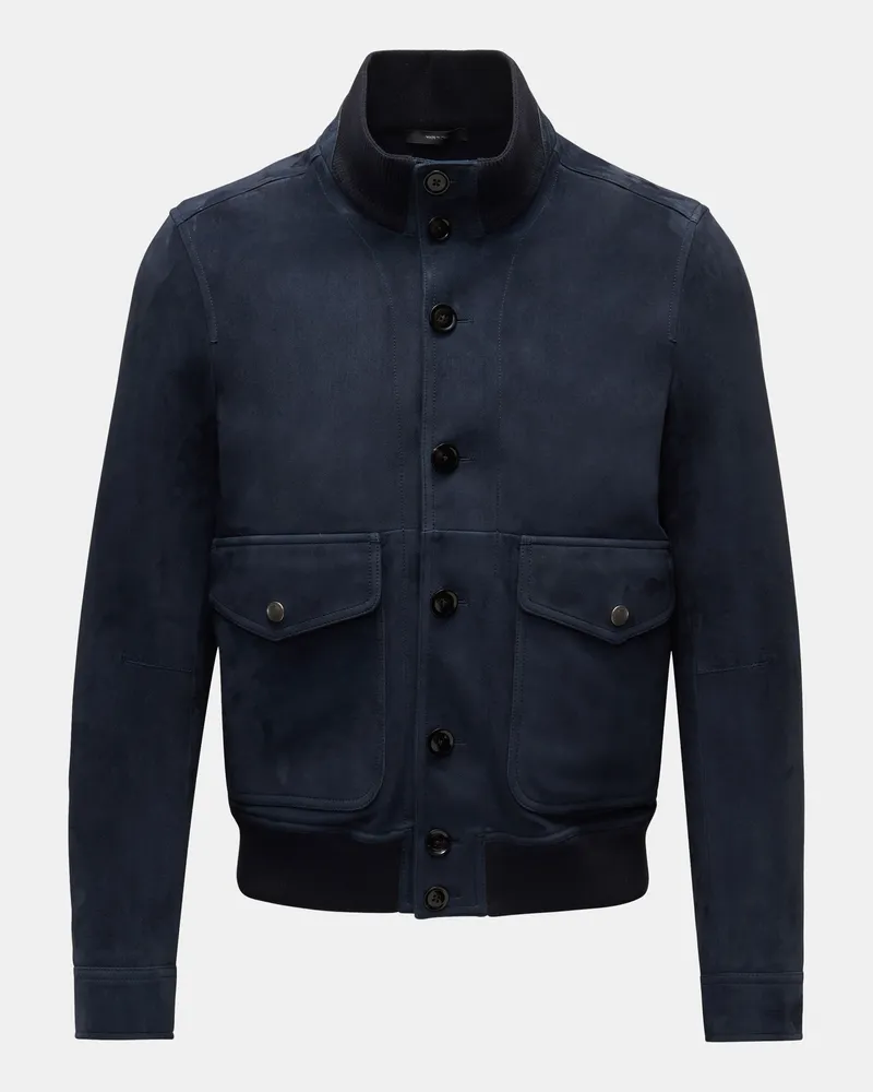Tom Ford Herren - Veloursleder-Blouson navy Navy