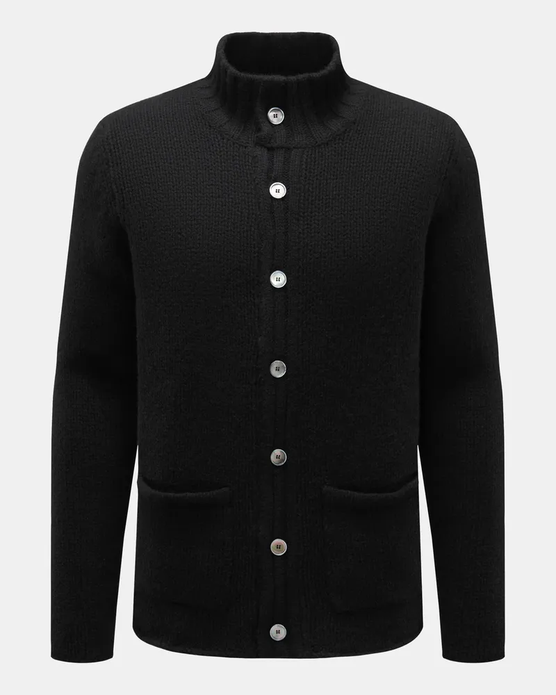 04651/ Herren - Cashmere Cardigan schwarz Schwarz