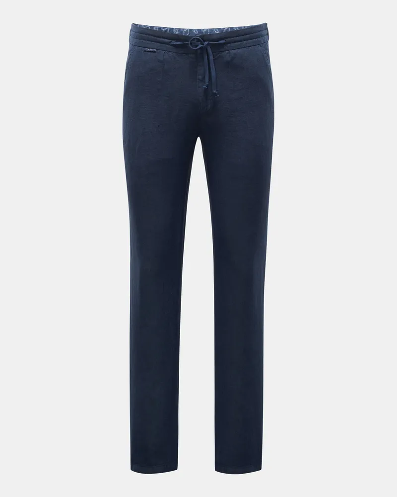 04651/ Herren - Leinen-Joggpants 'Linen Pant' navy Navy