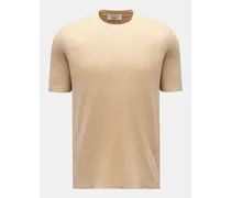 Leinen Rundhals-T-Shirt 'Jerlin' beige meliert