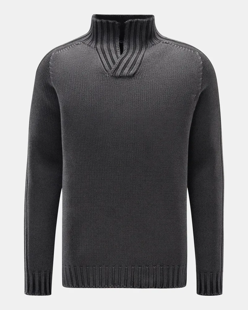 04651/ Herren - Pullover 'Foggy Troyer' dunkelgrau Dunkelgrau