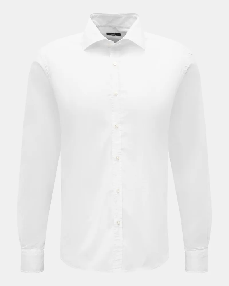 04651/ Herren - Casual Hemd 'Gabardine Shirt' Haifisch-Kragen weiß Weiß