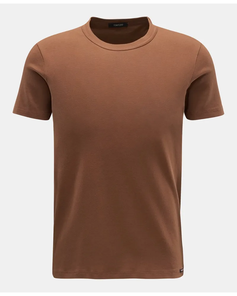 Tom Ford Rundhals-T-Shirt braun Braun