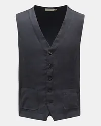 Weber+Weber Weste 'Linen Tencel Travel Gilet' navy Navy