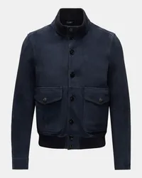 Tom Ford Veloursleder-Blouson navy Navy