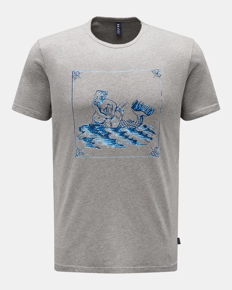 04651/ Herren - Rundhals-T-Shirt 'Crew Tee' grau meliert Grau