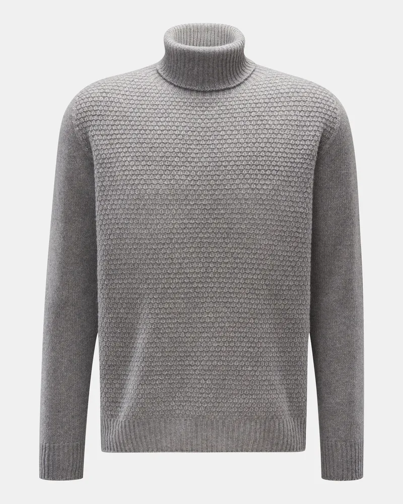 04651/ Herren - Cashmere Rollkragenpullover grau Grau