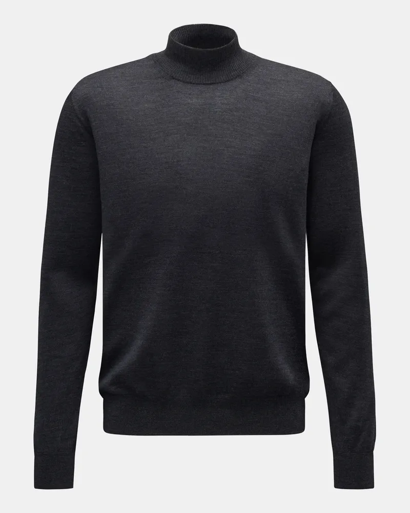 von BRAUN Herren - Merino Feinstrick-Pullover dunkelgrau Dunkelgrau