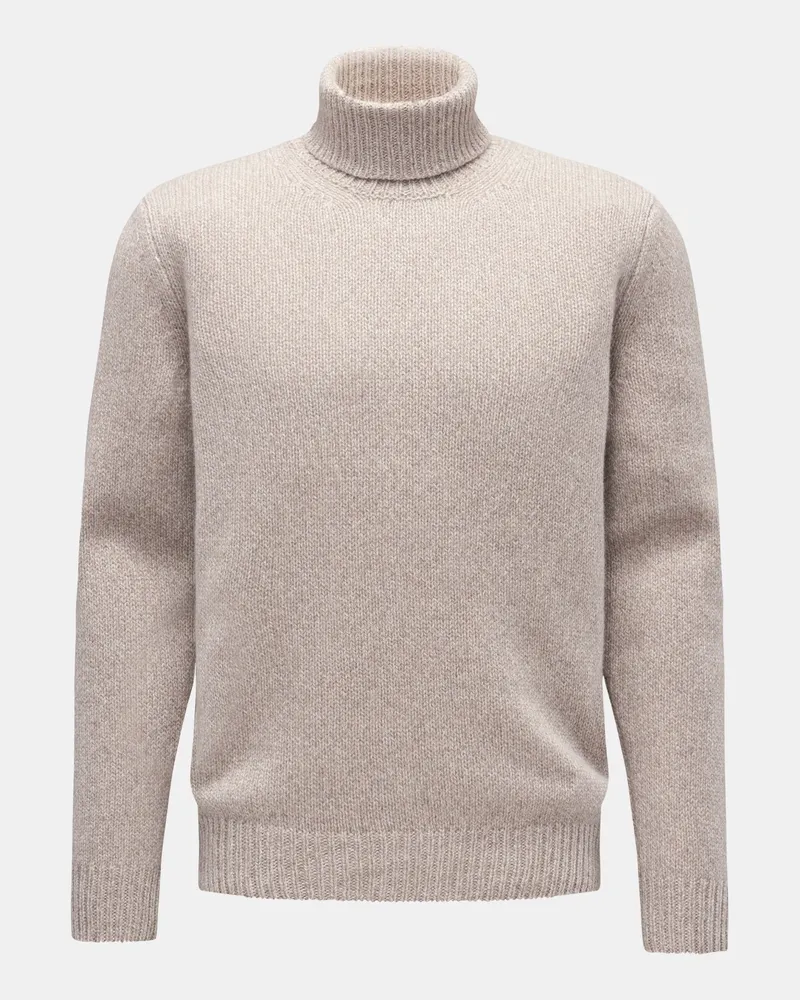 von BRAUN Herren - Cashmere Rollkragenpullover beige Beige
