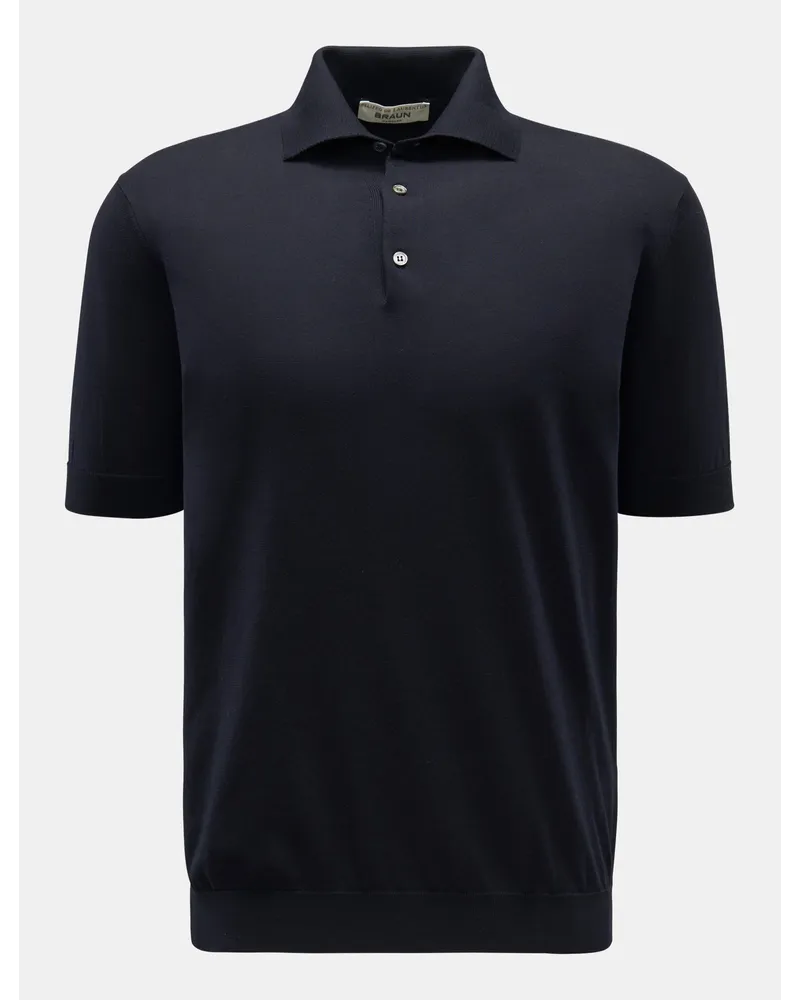 Filippo de Laurentiis Kurzarm-Strickpolo dark navy Dark