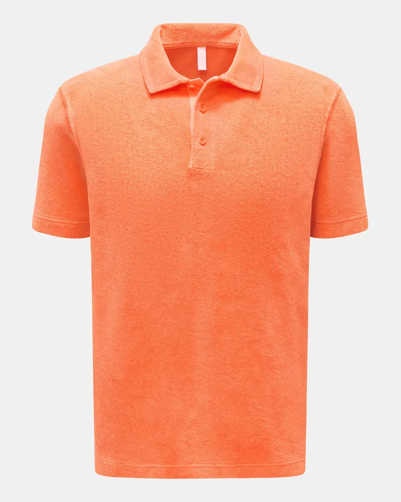 04651/ Herren - Frottee-Poloshirt 'Terry Polo' orange Orange