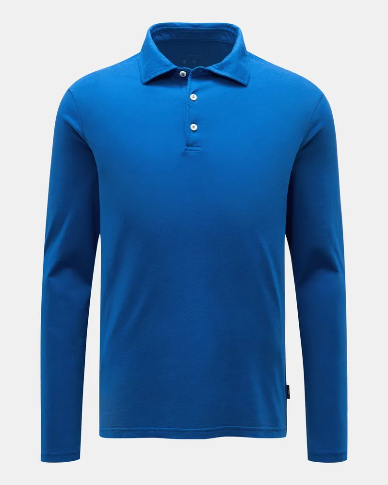 04651/ Longsleeve-Poloshirt 'Organic Polo LS' blau Blau