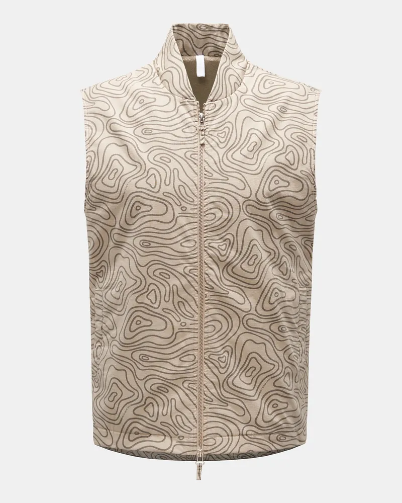 04651/ Herren - Outdoor-Weste 'Seamap' beige gemustert Beige