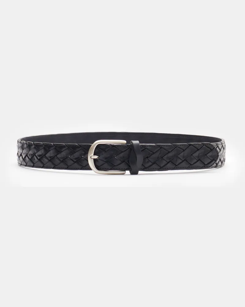 Fausto Colato Herren - Flechtgürtel dark navy Dark