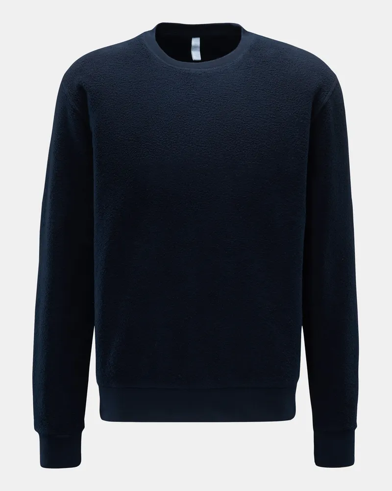 04651/ Herren - Fleece-Rundhals-Sweatshirt 'Ata Oyster' navy Navy