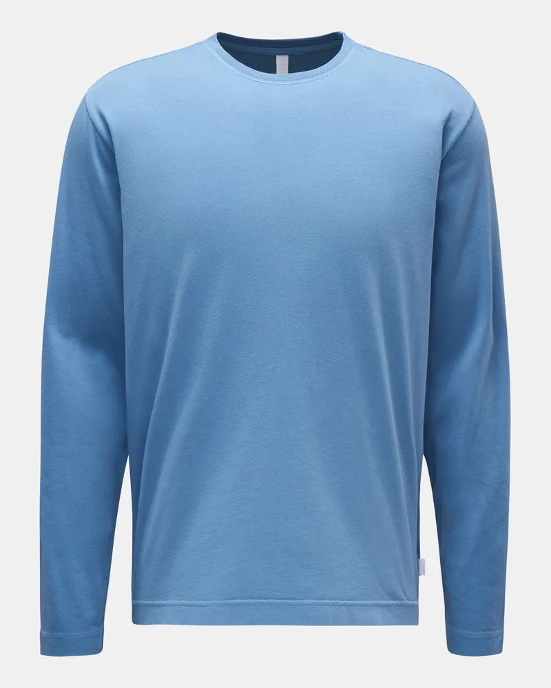04651/ Herren - Rundhals-Longsleeve 'Oyster Jersey Tee' rauchblau Rauchblau