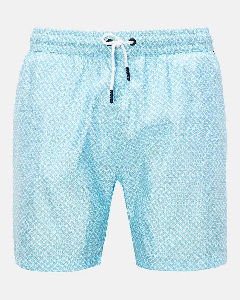 04651/ Herren - Badeshorts 'Tile Swim' türkis/weiß gemustert Türkis