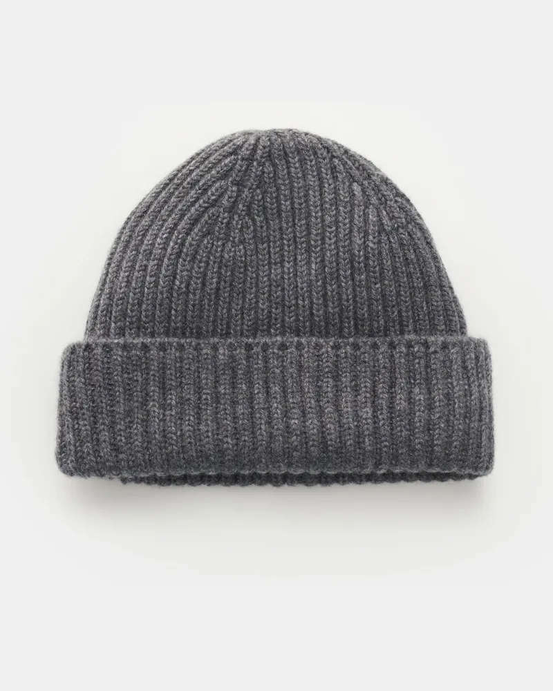 Fedeli Herren - Cashmere Mütze 'Alfredo' dunkelgrau Dunkelgrau