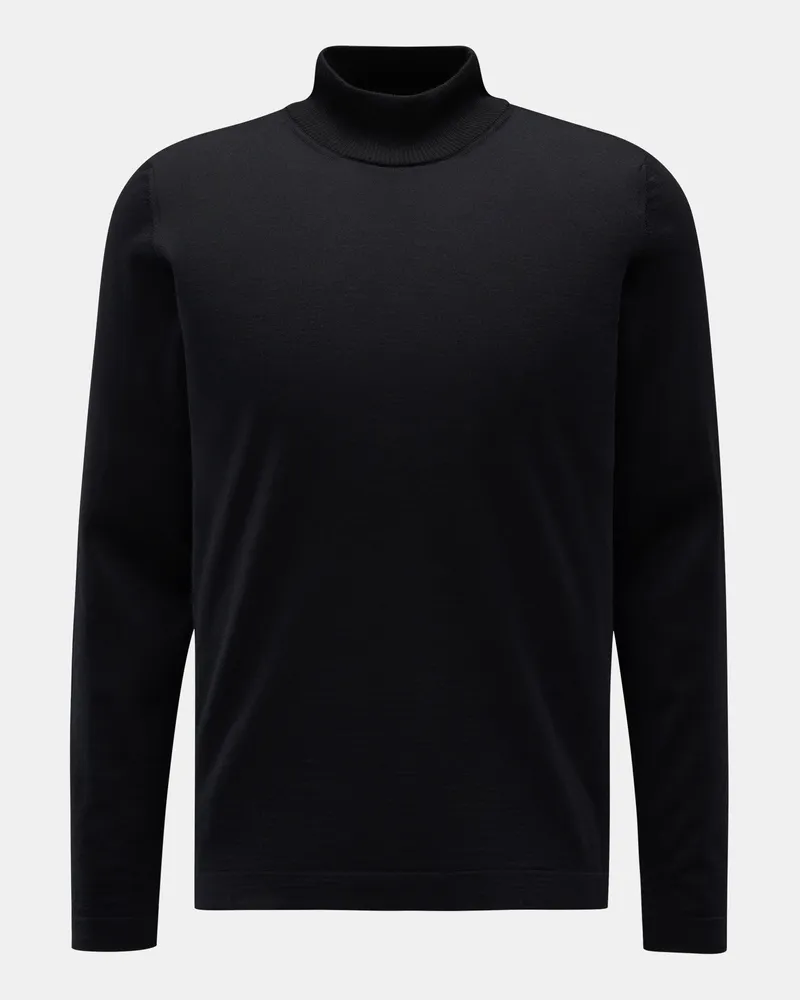 04651/ Herren - Rollkragenpullover 'Merino' schwarz Schwarz