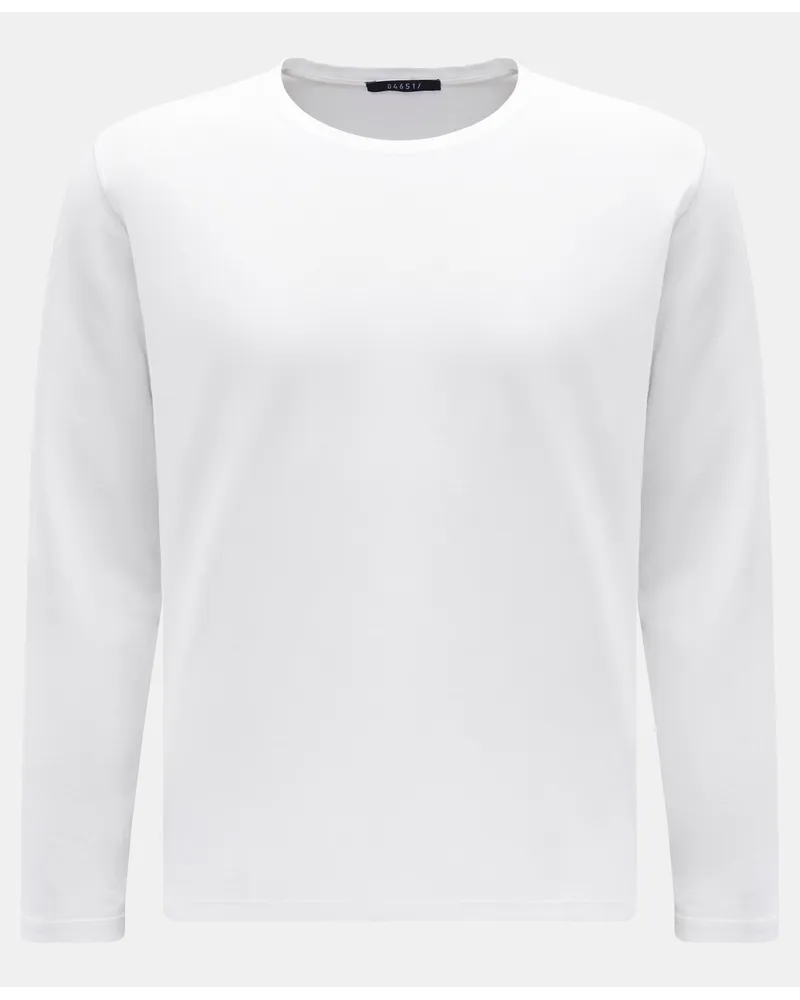 04651/ Rundhals-Longsleeve 'Breeze Tee' weiß