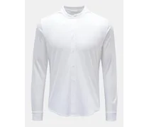 Jersey-Hemd 'Antonio' Grandad-Kragen weiß