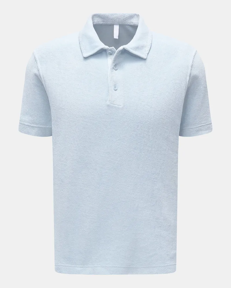 04651/ Herren - Frottee-Poloshirt 'Terry Polo' pastellblau Pastellblau